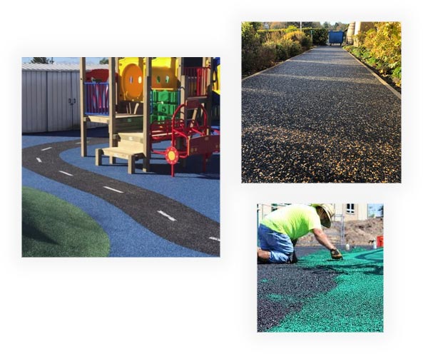 Gran experiencia en la instalacion de pavimento de caucho continuo